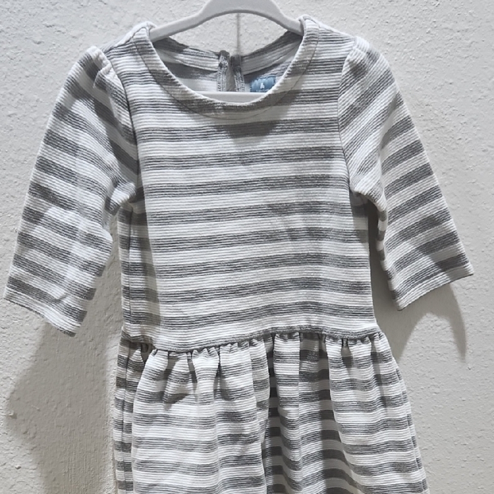 Striped Gray Kids Dress